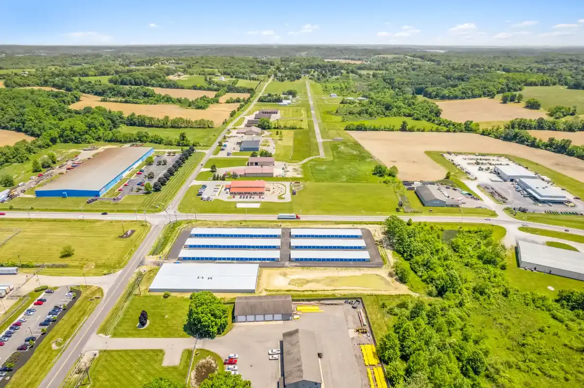 drone view of the storage mall zanesville facility 